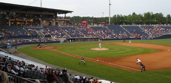 Looking at Gwinnett from 1st base -Gwinnett Braves