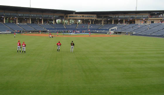 Warming up in Gwinnett - Gwinnett Stadium